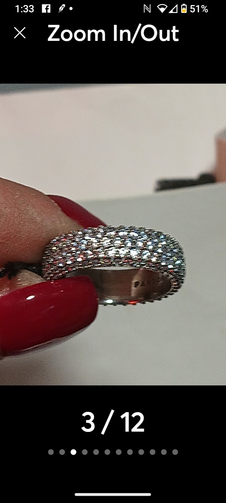 Pandora authentic brand new timeless collection forever triple row ring 8