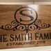 Homemade wood burning sign