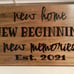 Homemade wood burning sign