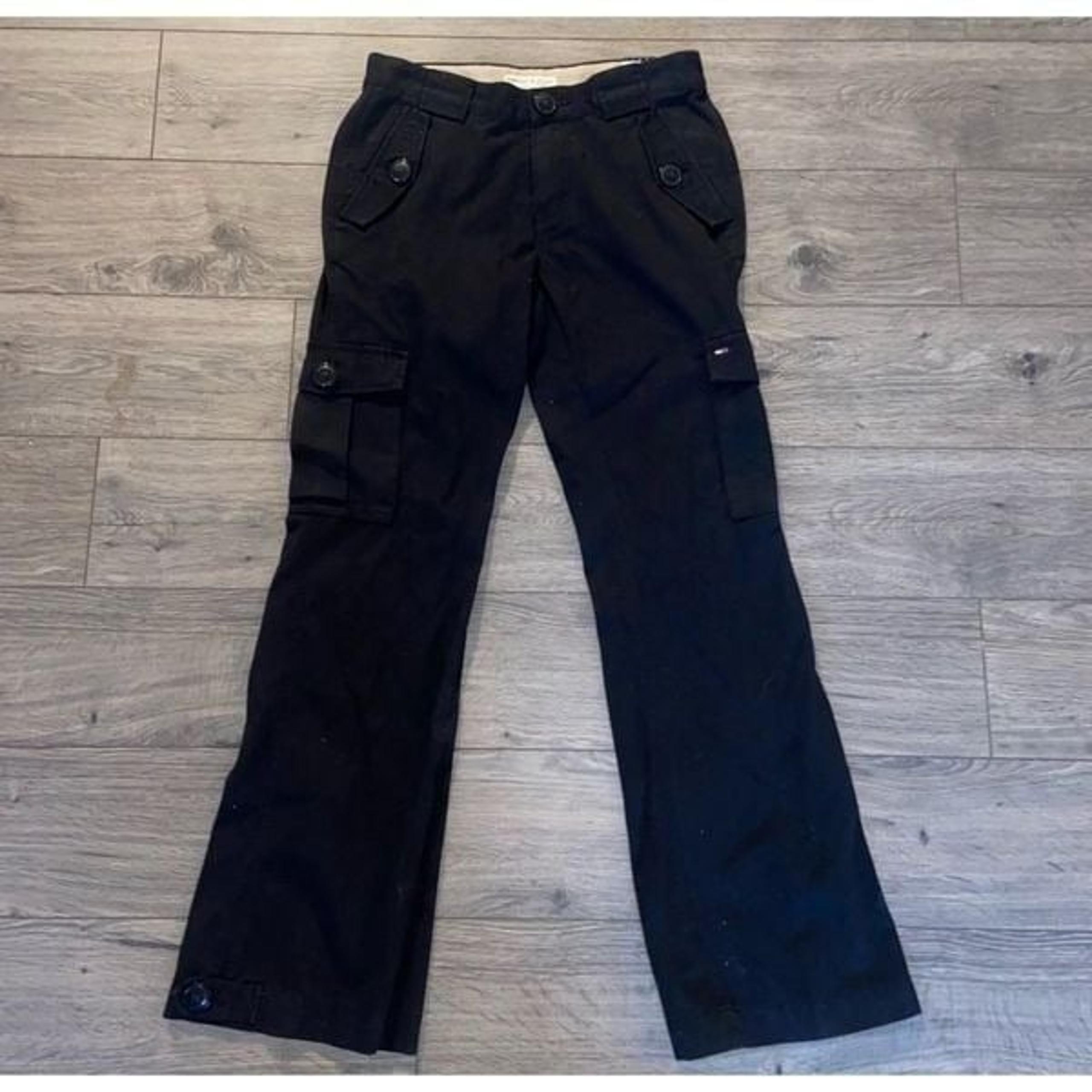 Y2k Tommy Hilfiger Black Cargo Pants Women’s  size 5 NWT NOS