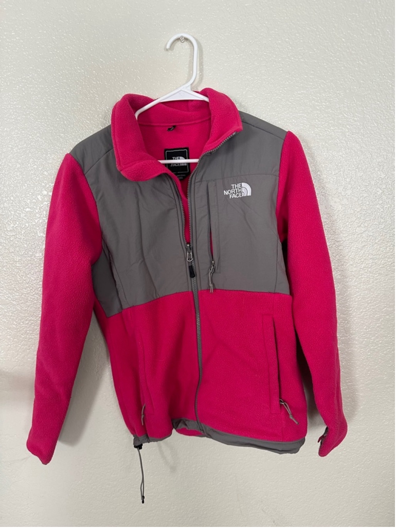 Women's The North Face Fleece Jacket - Pink & Gray - Size S/P