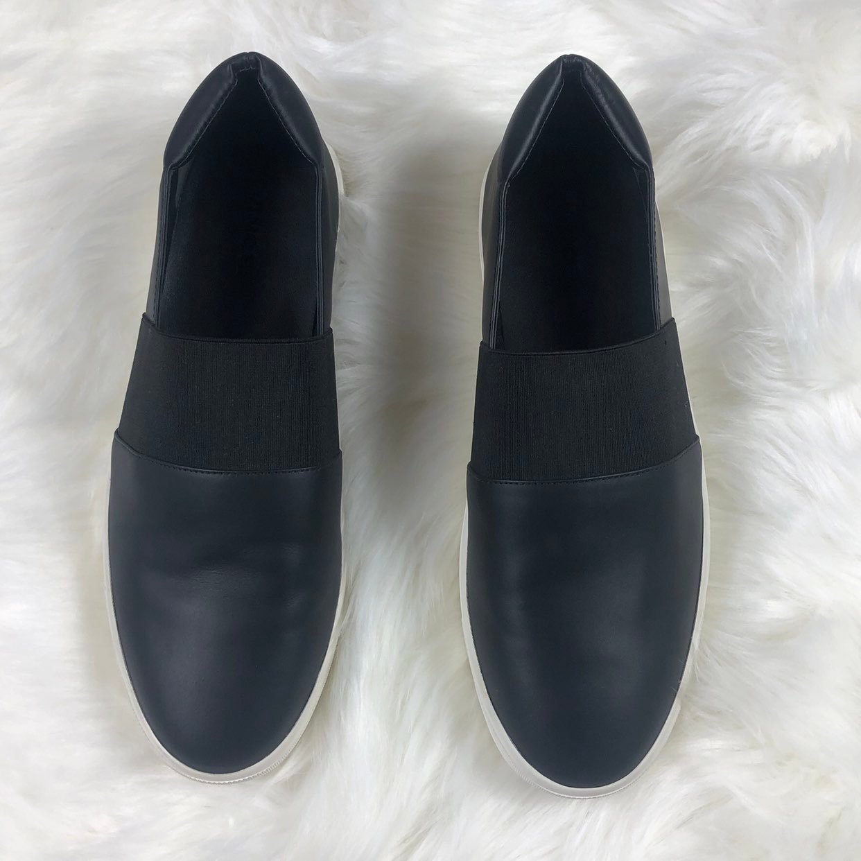 Vince Slip On Leather Sneakers