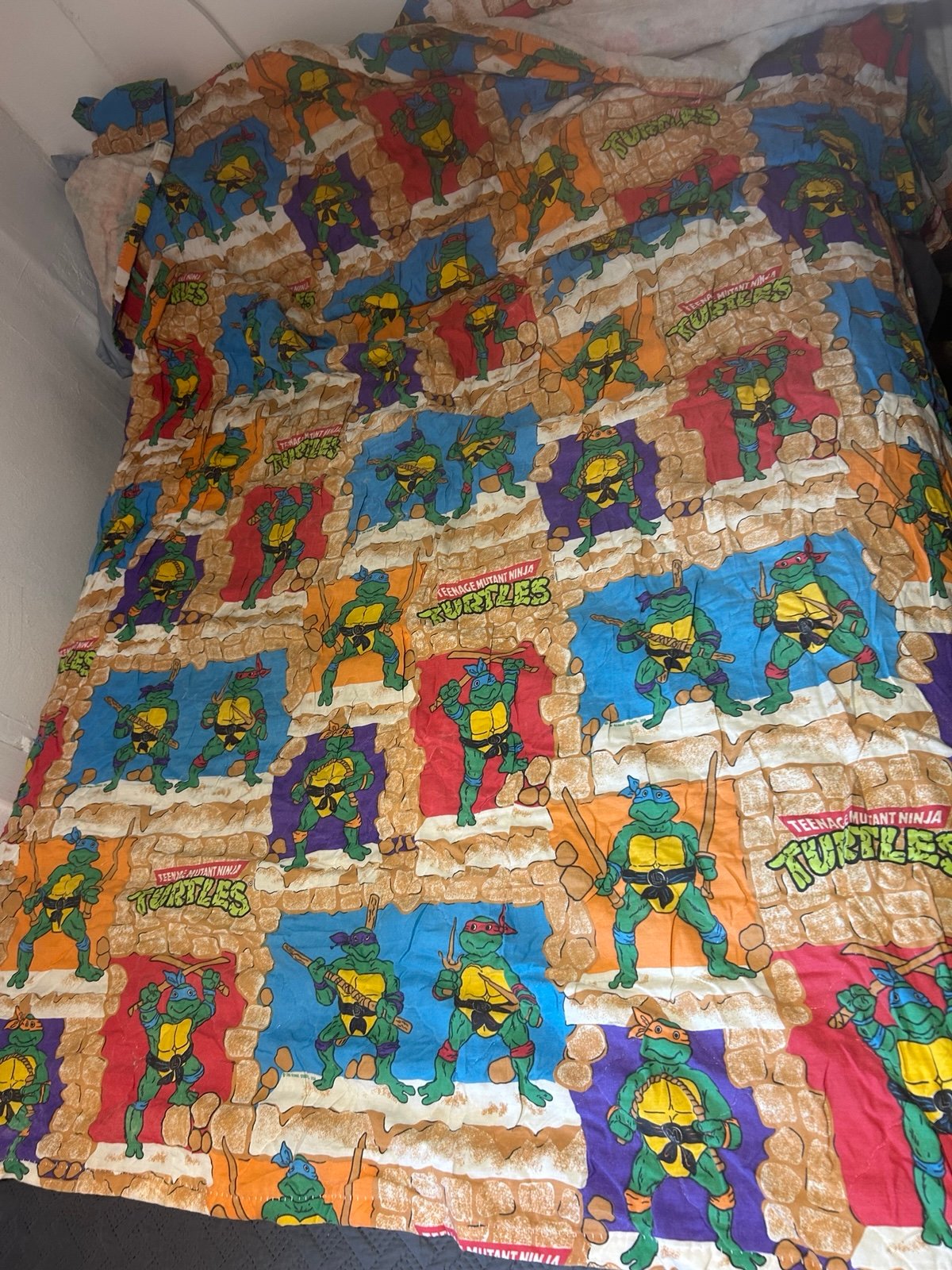 Teenage Mutant Ninja Turtles TMNT Blanket Twin Mirage Studios Vintage 1988