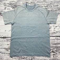 Lululemon - Blue/Gray Ombre - Men's Metal Vent Tech Short Sleeve - Size Medium