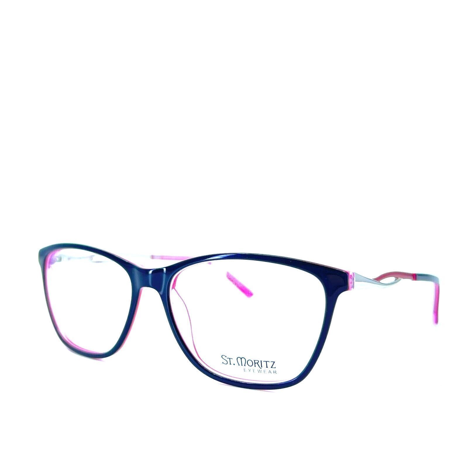 St. Moritz Eyeglasses Peyton Pink Black Womens Rectangle Frames 54-15-140