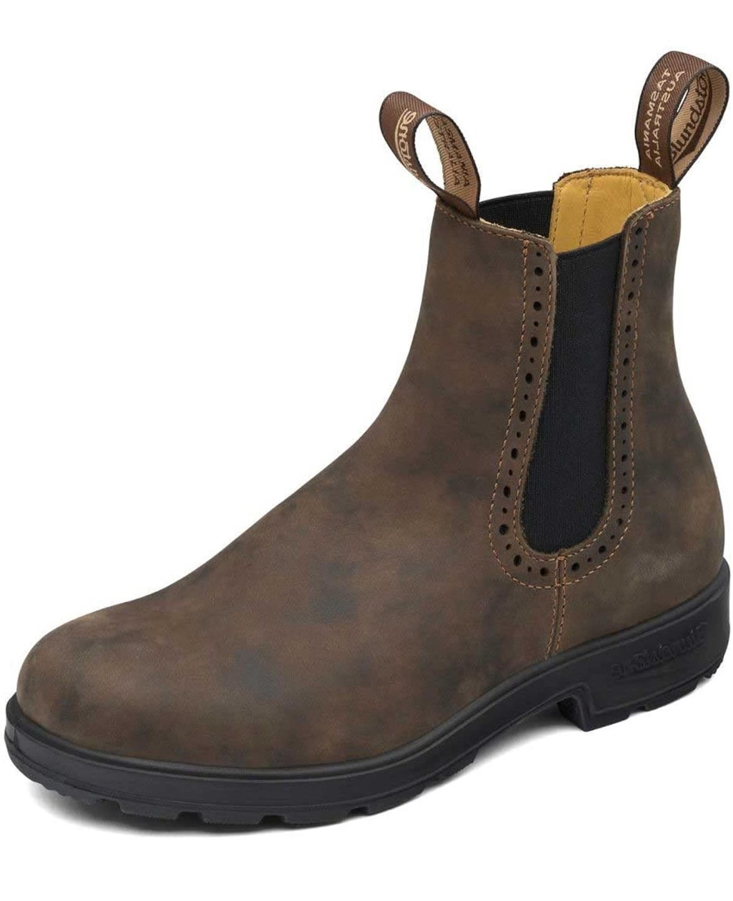 BLUNDSTONE Original 1351 High-Top Rustic Brown Chelsea Boots WOMEN'S 9 US