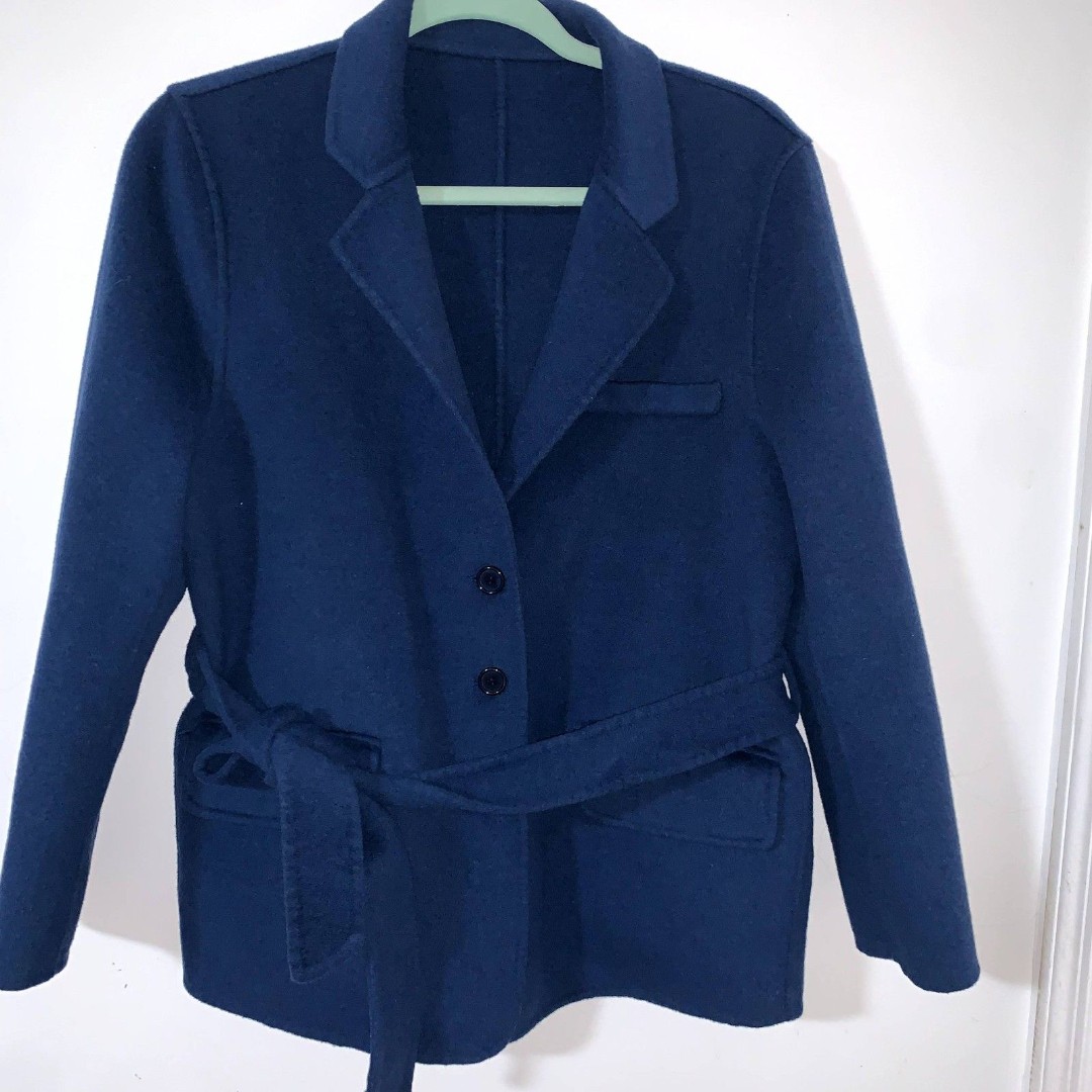 Women's Trench Coat Winter 00% Australian Wool, Casual Business Versatile size L