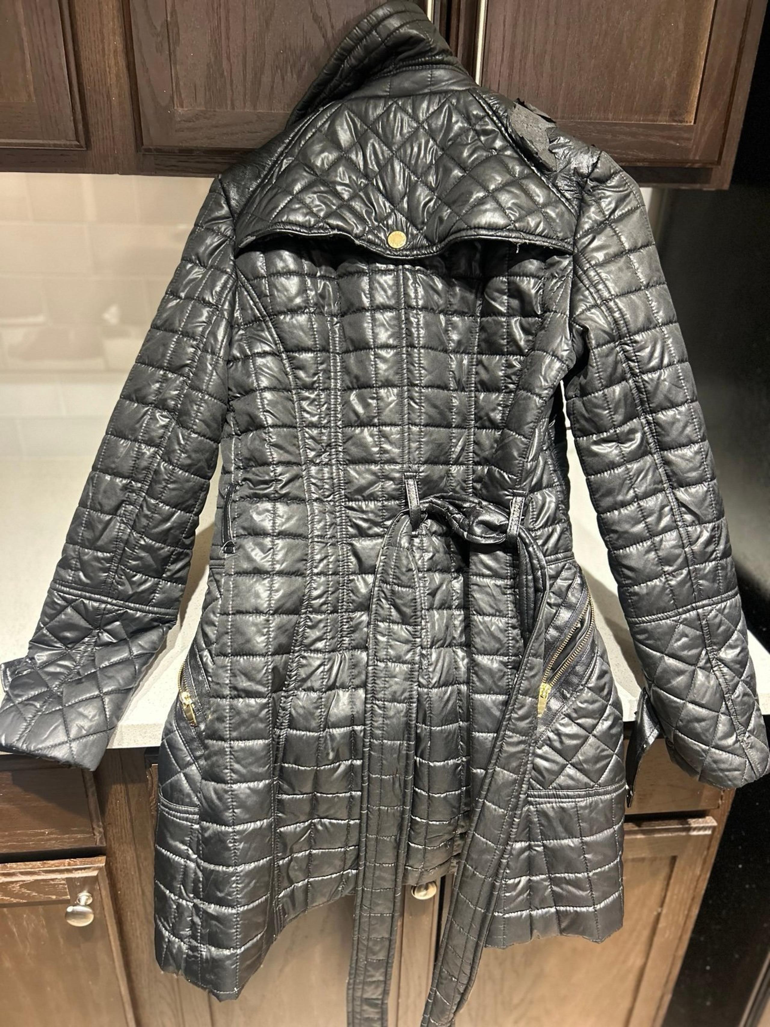 XS Via Spiga Black Coat Womens