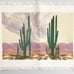 STEVENS LINENS Desert Sunset Napkins Placemats NWT Set Of 4 VTG Deadstock SW