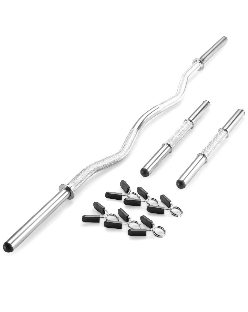 Barbell 1” Curl Bar Dumbbells Handle set