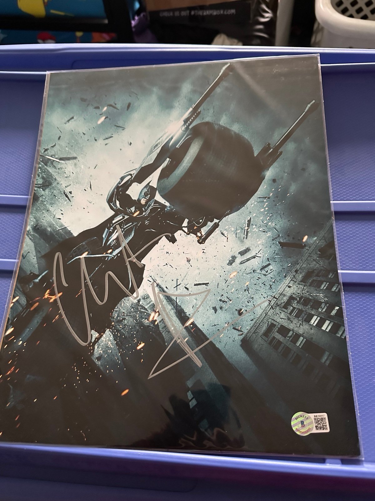 Christian Bale signed 11x14 Batman The Dark Knight photo