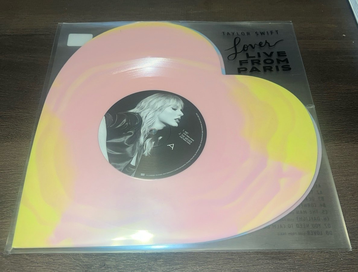 Taylor Swift Lover Live From Paris Heart Shaped Vinyl 2025 LLFP - Ships Now!