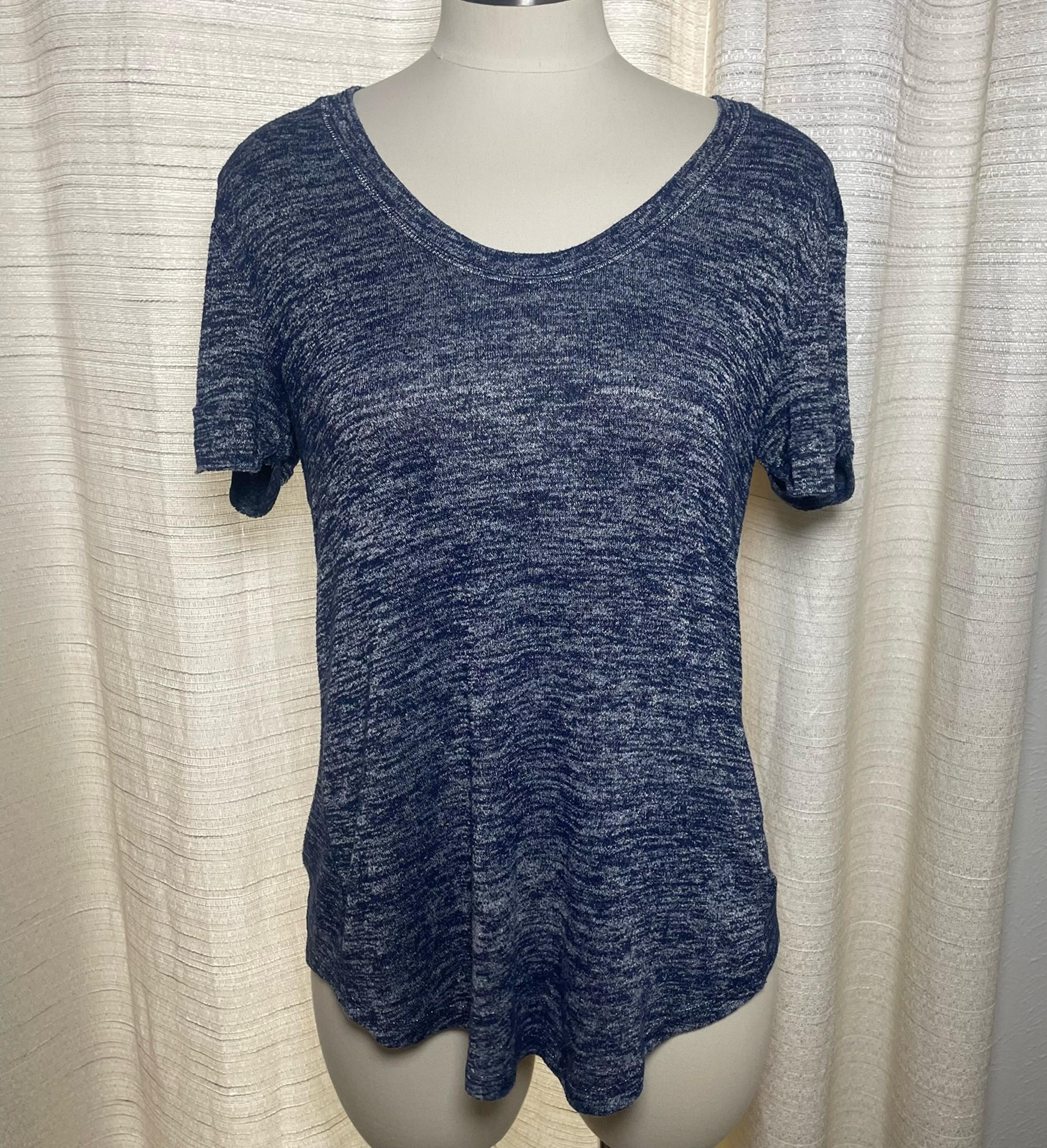 A.N.A Navy Space Dye Short Sleeve Tee Size XL | Soft Stretch Scoop Neck Shirt