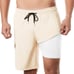 Mens Swim Trunks Swim Shorts with Compression Liner 9 inch Inseam Quick Dry