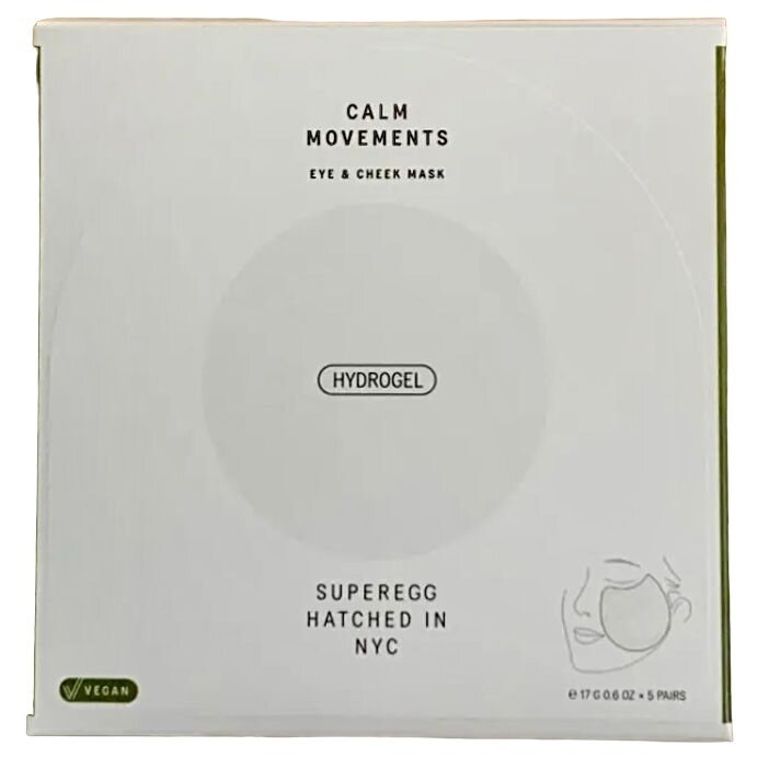 Superegg Calm Movements Eye and Cheek Mask 5 Pairs Hydrogel Patches