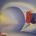 THE FLINTSTONES Fred Tossing Pebbles Hanna Barbera Animation Art Sericel Cel LOA