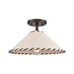 allen + roth Sevierville 1-Light 14-in Bronze Semi-Flush mount light