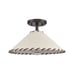 allen + roth Sevierville 1-Light 14-in Bronze Semi-Flush mount light