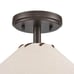 allen + roth Sevierville 1-Light 14-in Bronze Semi-Flush mount light