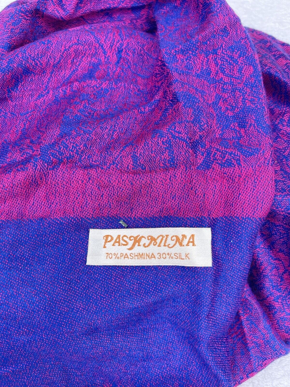 2-Pashmina Silk Shawl Wrap Scarf Fringe Flaws In Picture