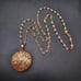 Milor Bronze Italy Wire Pendant Necklace QVC Woven Web Unique Statement