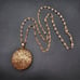 Milor Bronze Italy Wire Pendant Necklace QVC Woven Web Unique Statement