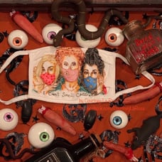Hocus Pocus Hand Drawn Face Mask
