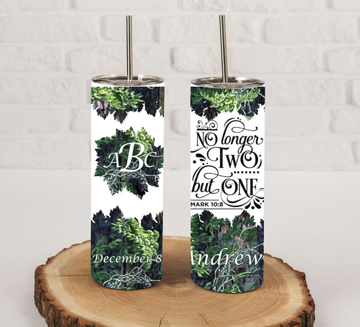 Camo Wedding Gift Tumbler Set