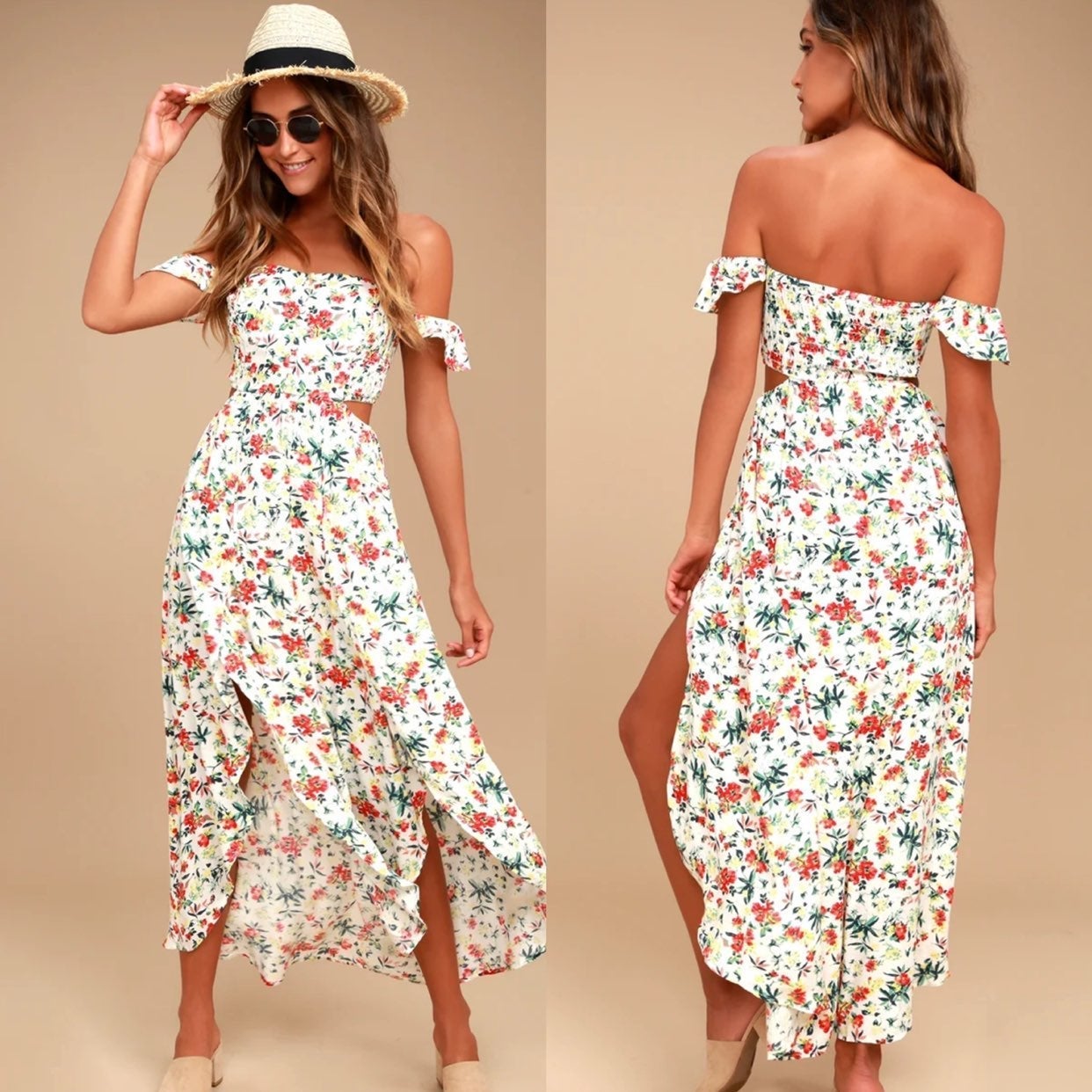 Lulus Off-the-Shoulder Maxi Dresses | Mercari