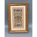 Vintage Handmade Navajo Sand Painting Folk Art Wood Framed “Sun and Eagle”