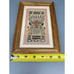 Vintage Handmade Navajo Sand Painting Folk Art Wood Framed “Sun and Eagle”