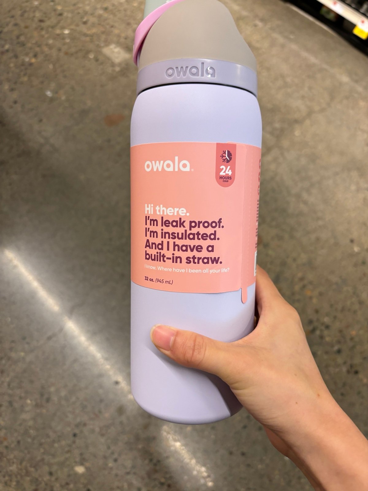 New Owala Wrinkle in Time Freesip 32oz Water bottle Whole Foods Exclusive