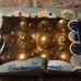 58 | Shiny Brite | Santa Land Coby Glass Ball Ornaments | Indented | Mica