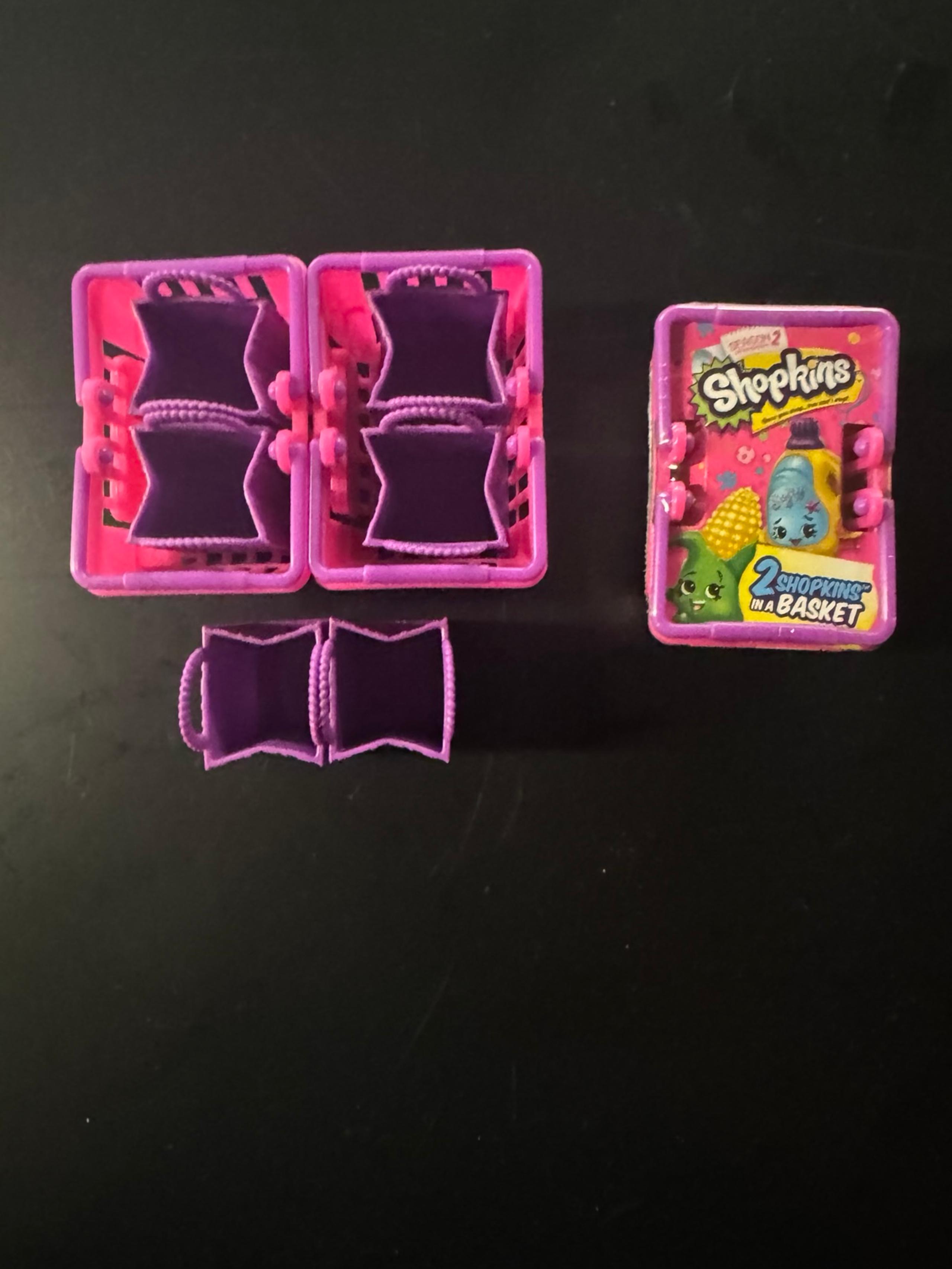 Shopkins Season 2 Unopened basket and Opened baskets and bags.