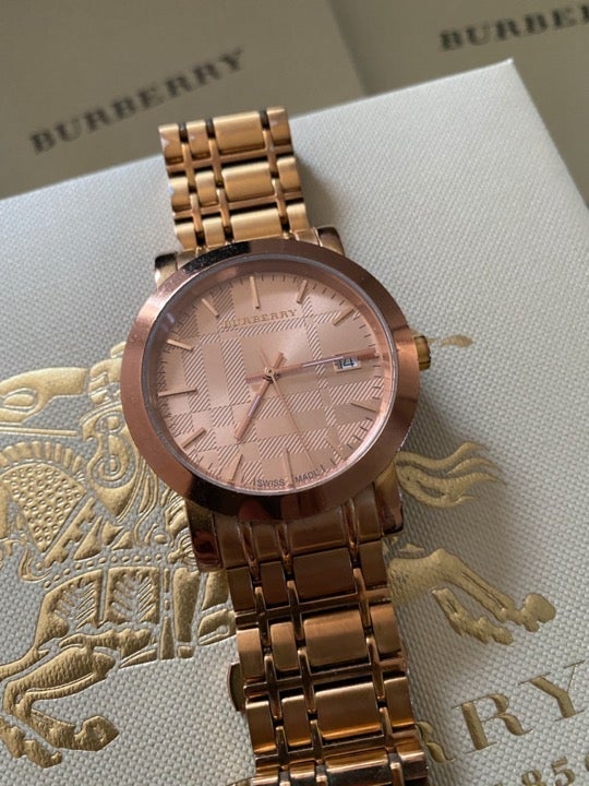 burberry watch women's rose gold