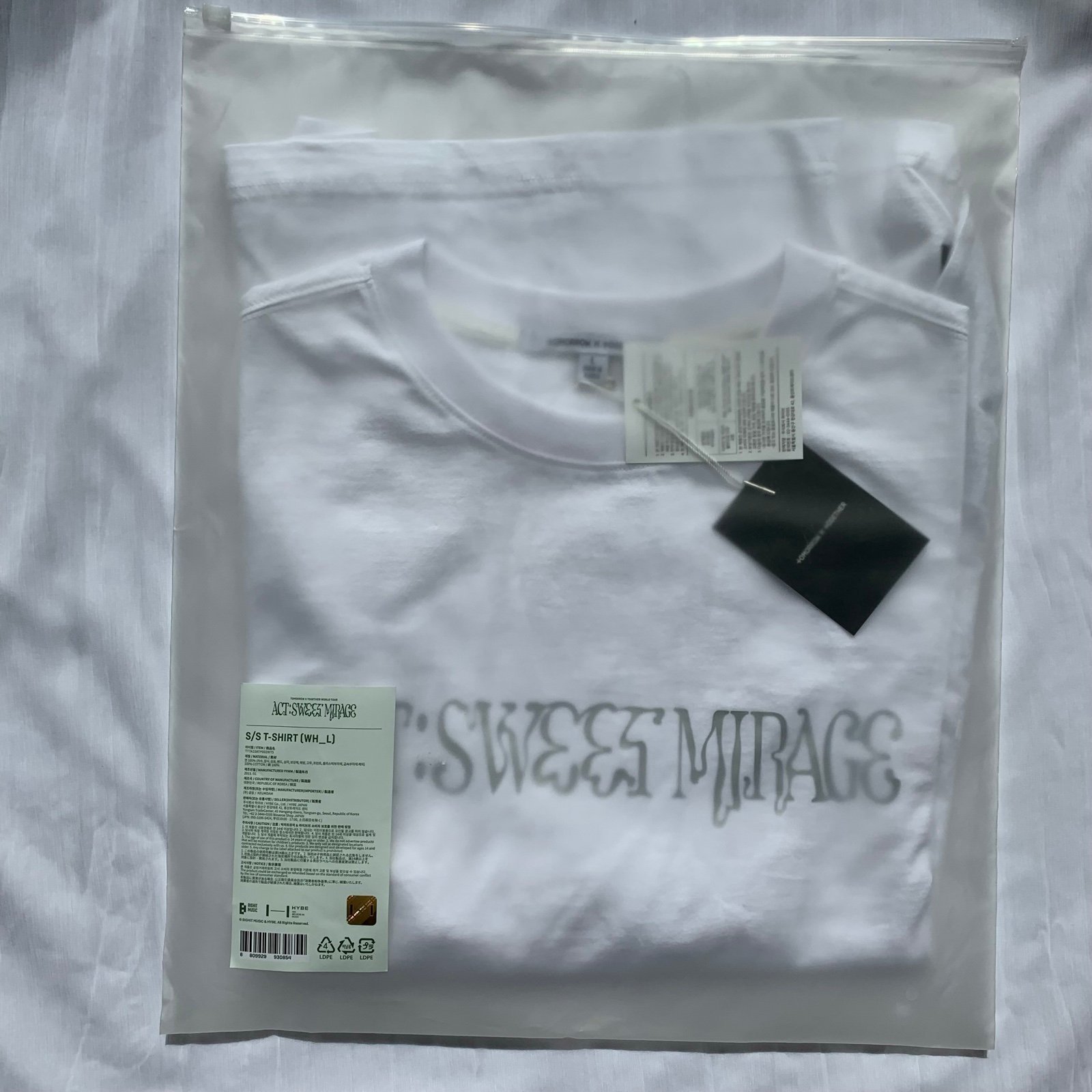 TXT Act Sweet Mirage White Short-Sleeve T-Shirt with Holo Foil Accent