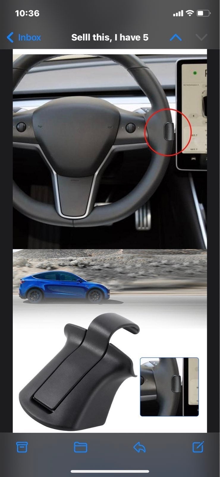 Tesla steering wheel weight