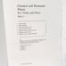 Classical and Romantic Pieces Violin Piano Book 4 Sheet Music