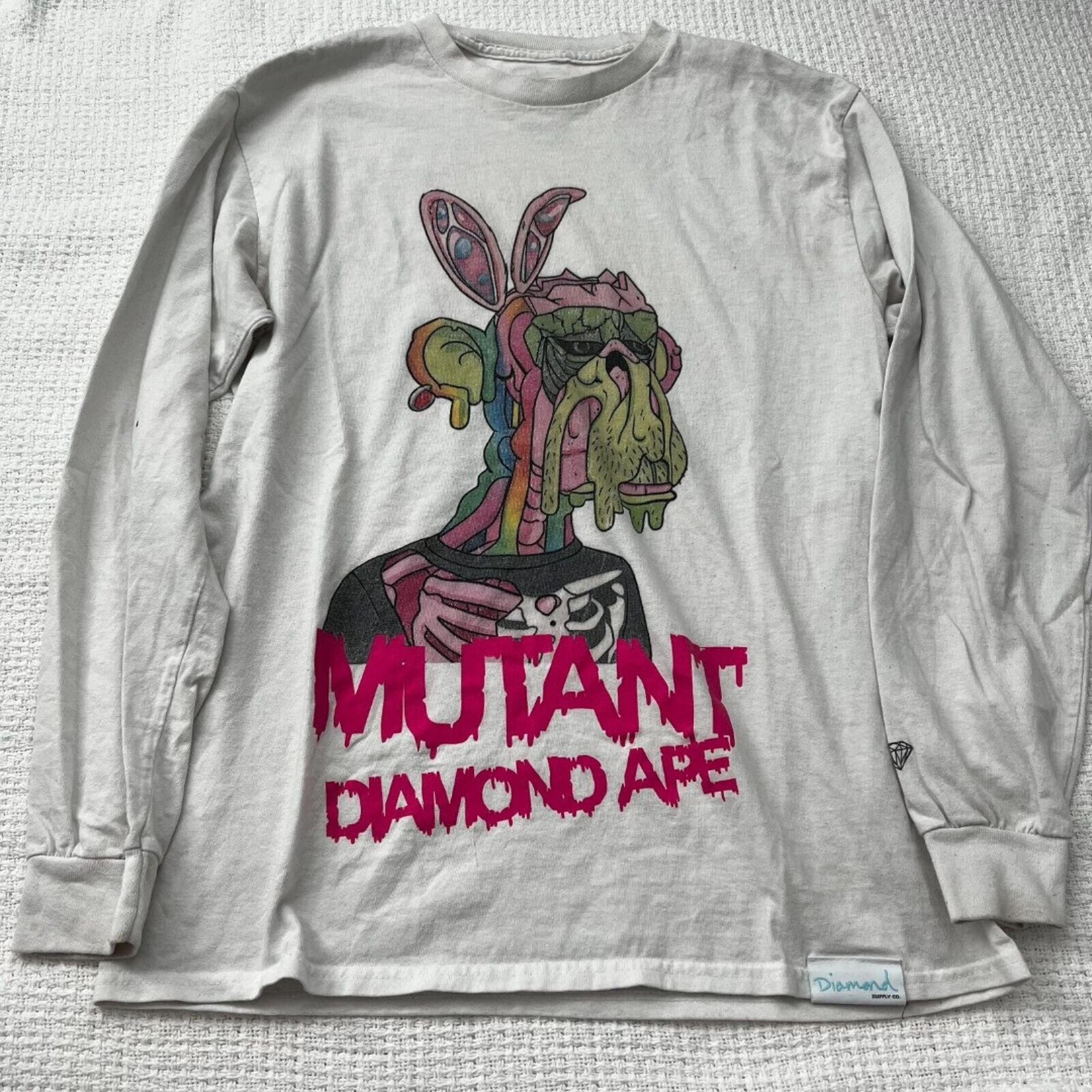 Diamond Supply Co Mutant Ape Bored Ape Tee Shirt Long Sleeve Medium