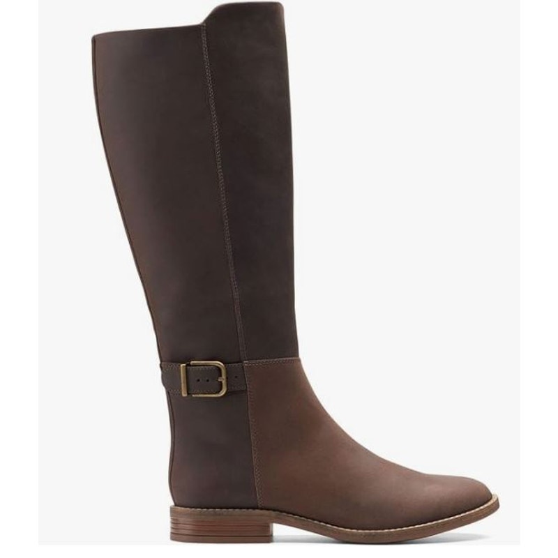 Clarks womens Camzin Branch Fashion Boot, Dark Brown Leather, 7