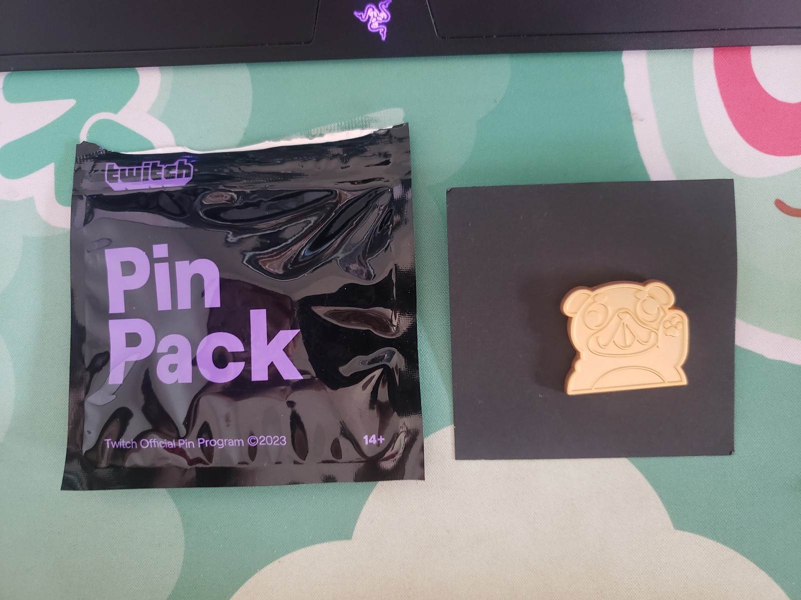 Twitch Con 2023 Las Vegas Exclusive Enamel Pin HypeHai Emote GOLD VARIANT PUG