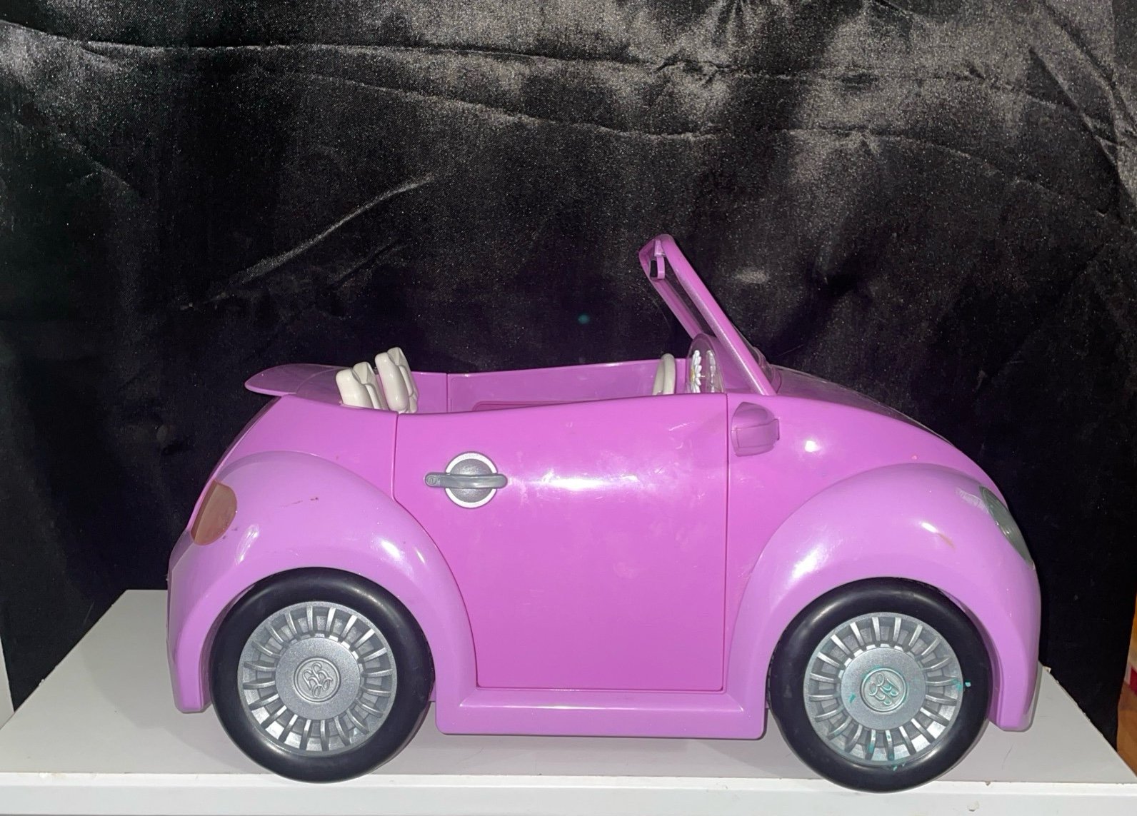 Glitter Girls Battat Purple Doll Convertible Car Bow Seats