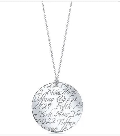 Tiffany & co notes pendant necklace