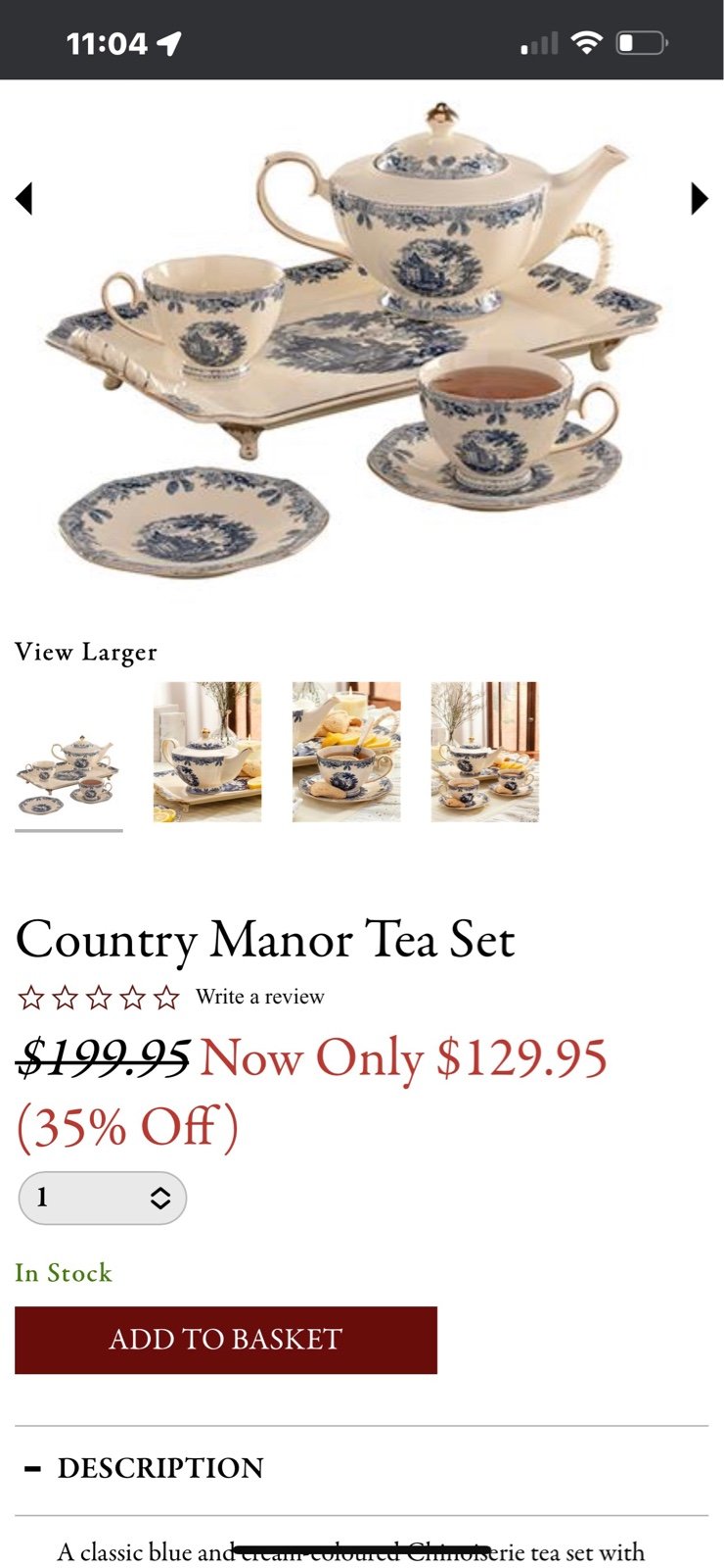 Collector’s China Tea Set - detail