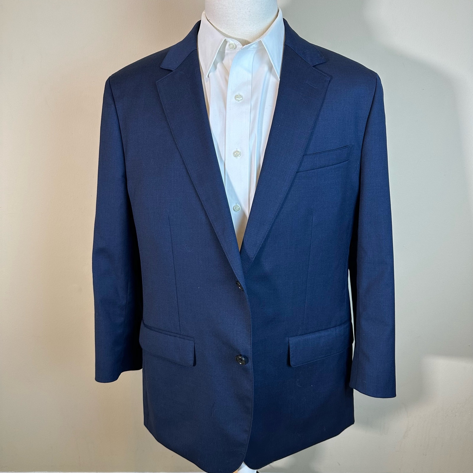 Bonobos Navy Blue Slim Fit Wool Blazer 46R EUC