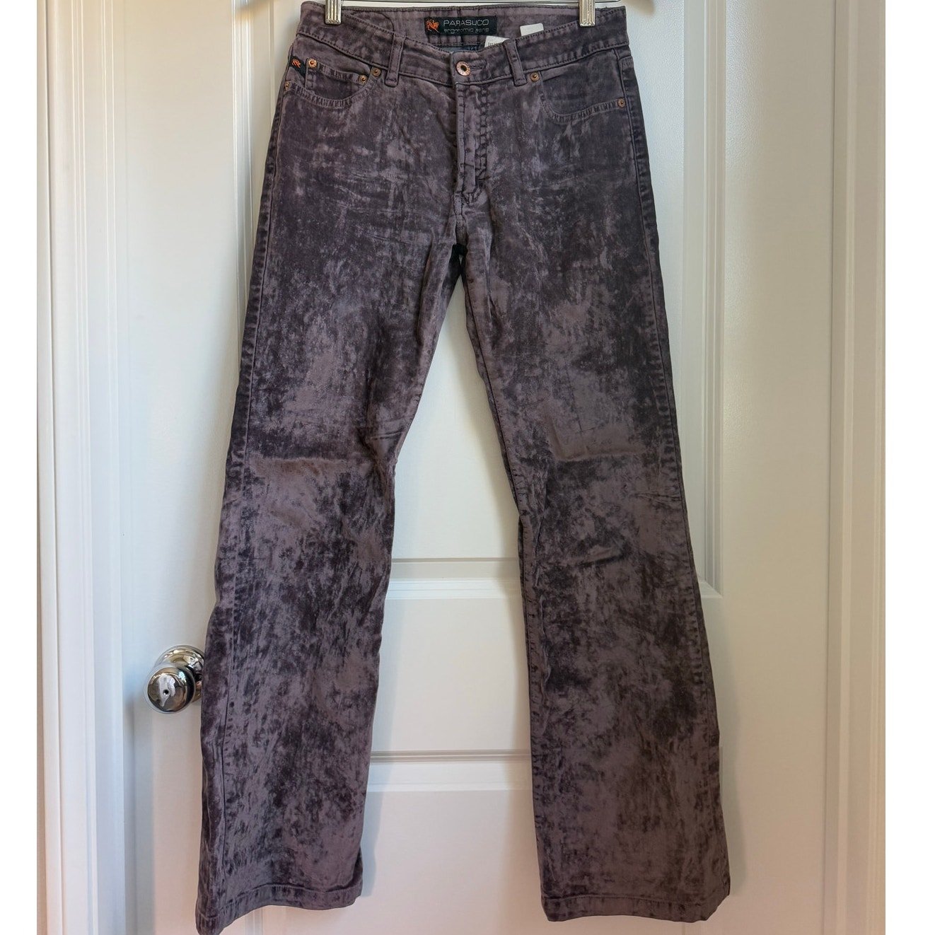 Parasuco Ergonomic Jeans Velvet Flare Jeans Pants Y2K Western Boho Hippie Rodeo