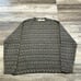 Vintage Jhane Barnes Blue Green Mens L Textured Geometric Woven V-Neck Sweater
