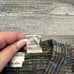 Vintage Jhane Barnes Blue Green Mens L Textured Geometric Woven V-Neck Sweater