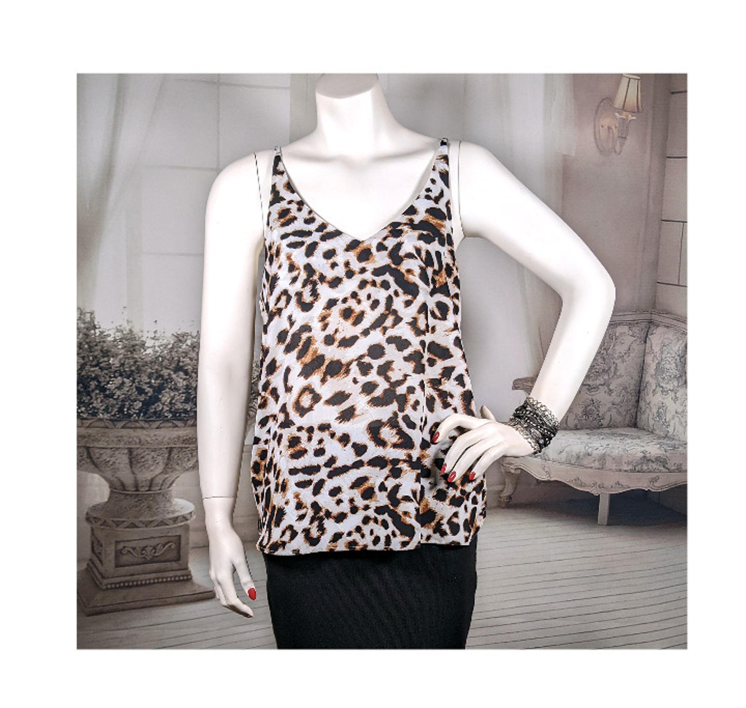 Shinestar Women’s Tank Top Cami Animal Pattern Size Small NWT