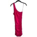 NWT L*Space Alana Ruched One Shoulder Knit Dress L In Bougainvillea